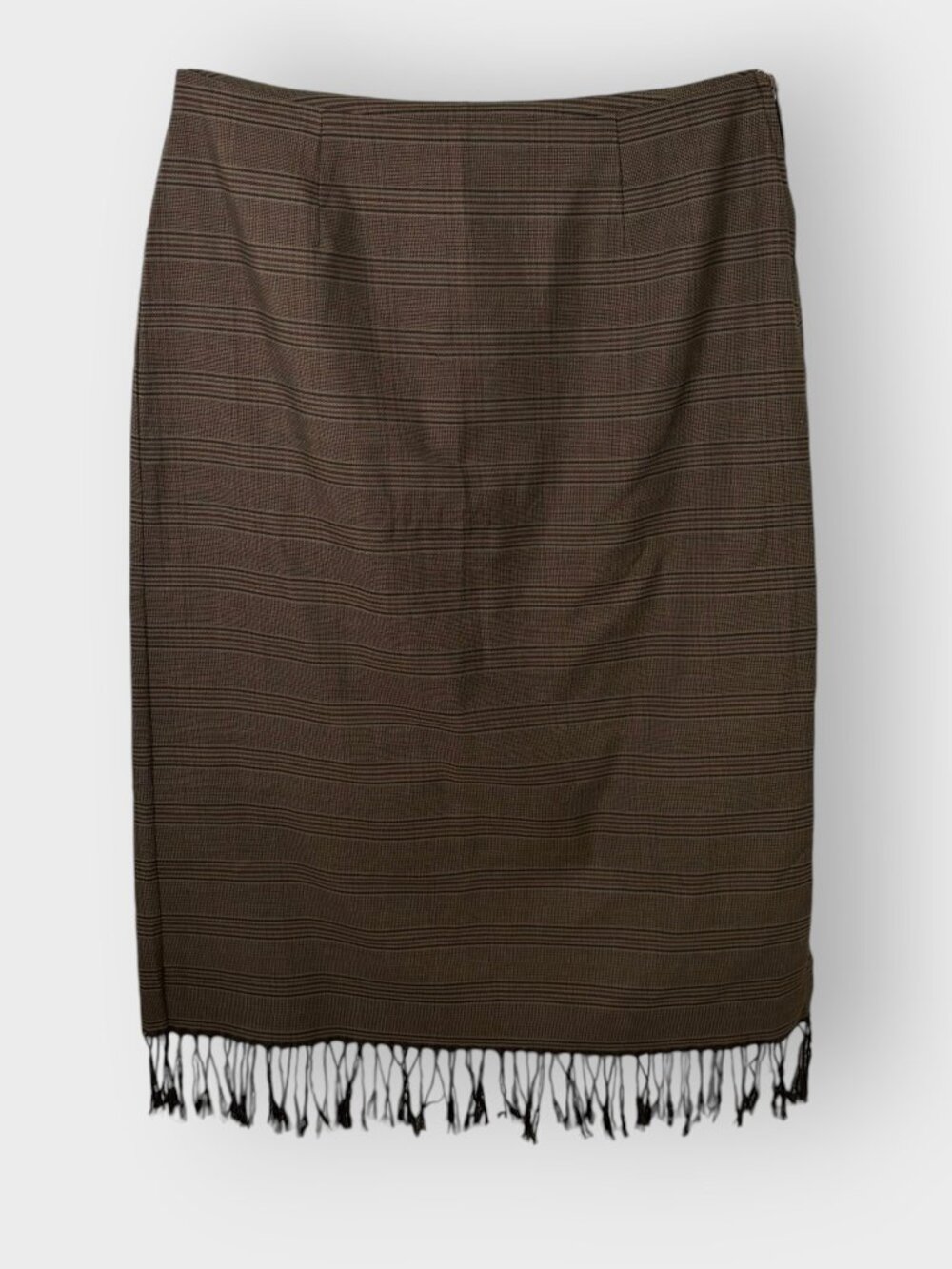 Cato Plaid Fringe Maxi Skirt | 20W | Old Money Countryside Equestrian Academia